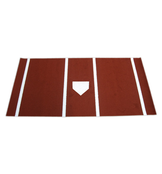 Synthetic turf batters box mat for baseball field